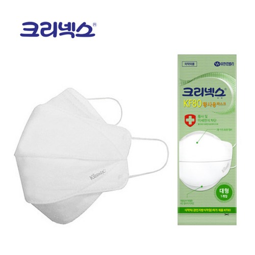 [유한킴벌리] 크리넥스 황사용 마스크 KF80green-100개/박스